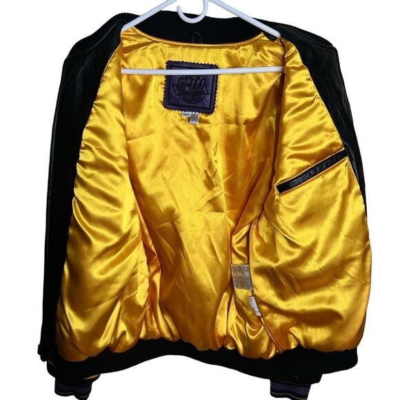 Vintage 90s UW Huskies Leather Jacket Medium - Picture 7 of 9